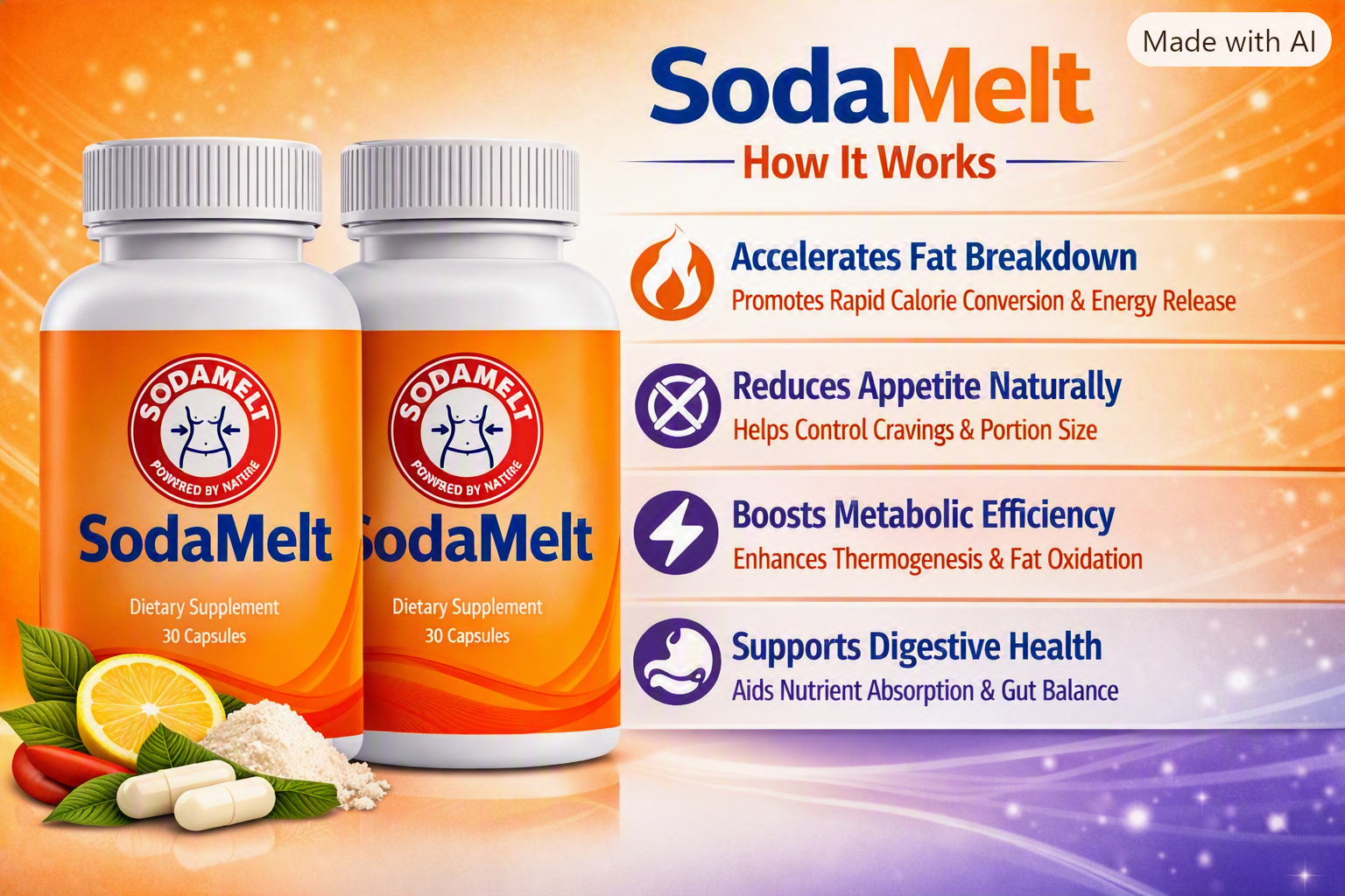 How SodaMelt works — 4 pathways